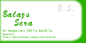 balazs sera business card